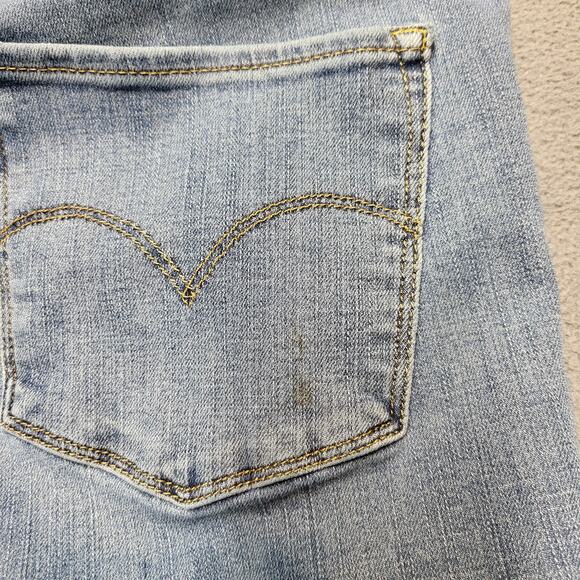 Levi's 312 Jeans Womens Size 32 Blue Shaping Slim Stretch Distressed Denim - Picture 10 of 11